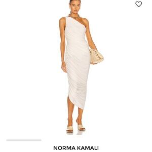 Norma Kamali: Diana Ruched One-Shoulder Gown
Color: IVORY
Size: Medium